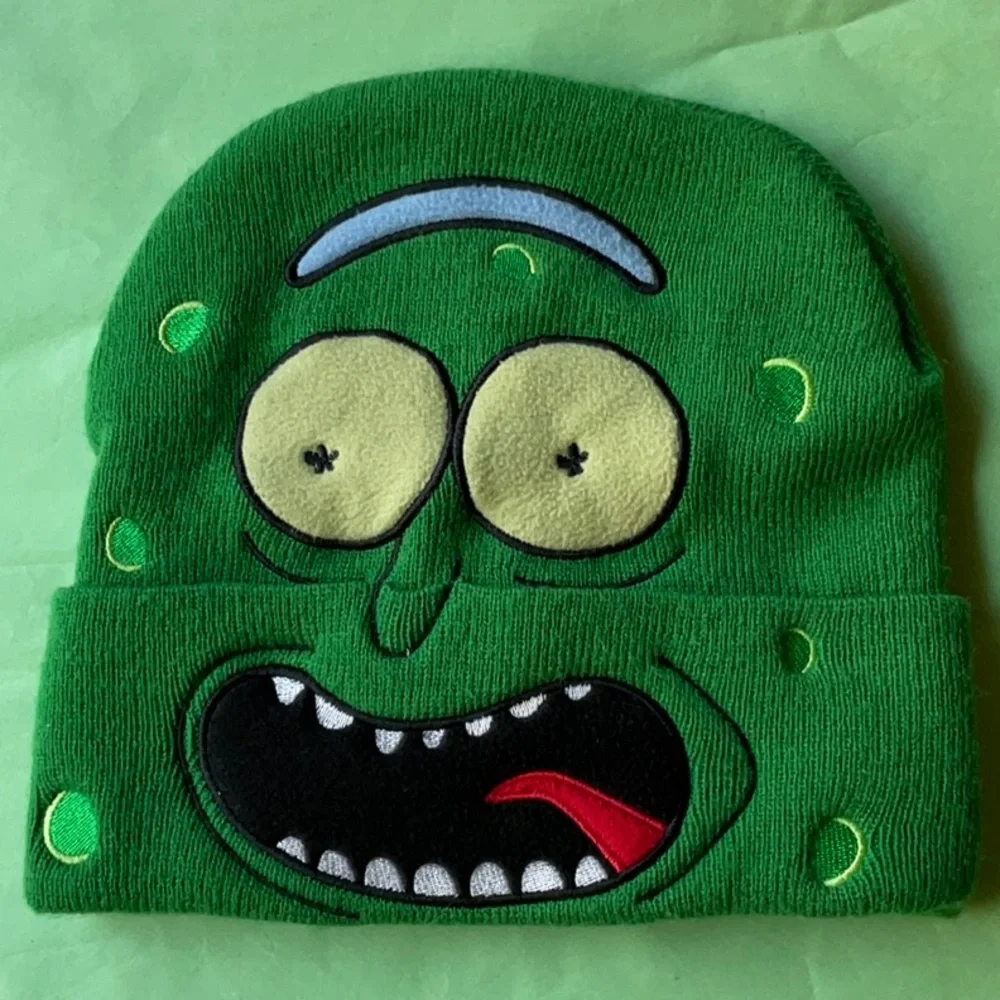💚 RICK and MORTY™️ PICKLE ROCK RICK BEENIE 💚 - Picture 7 of 16